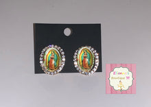 Load image into Gallery viewer, Virgen de guadalupe earrings/ arretes