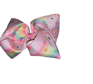 Unicorn Hair bow /moño de unicornio