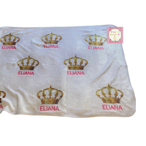 Custom name blanket and beanie/hat/cobija personalizada