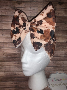 Cowhide headwrap /headband/ cow/western