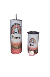 Mama and mini tumbler cups /pink