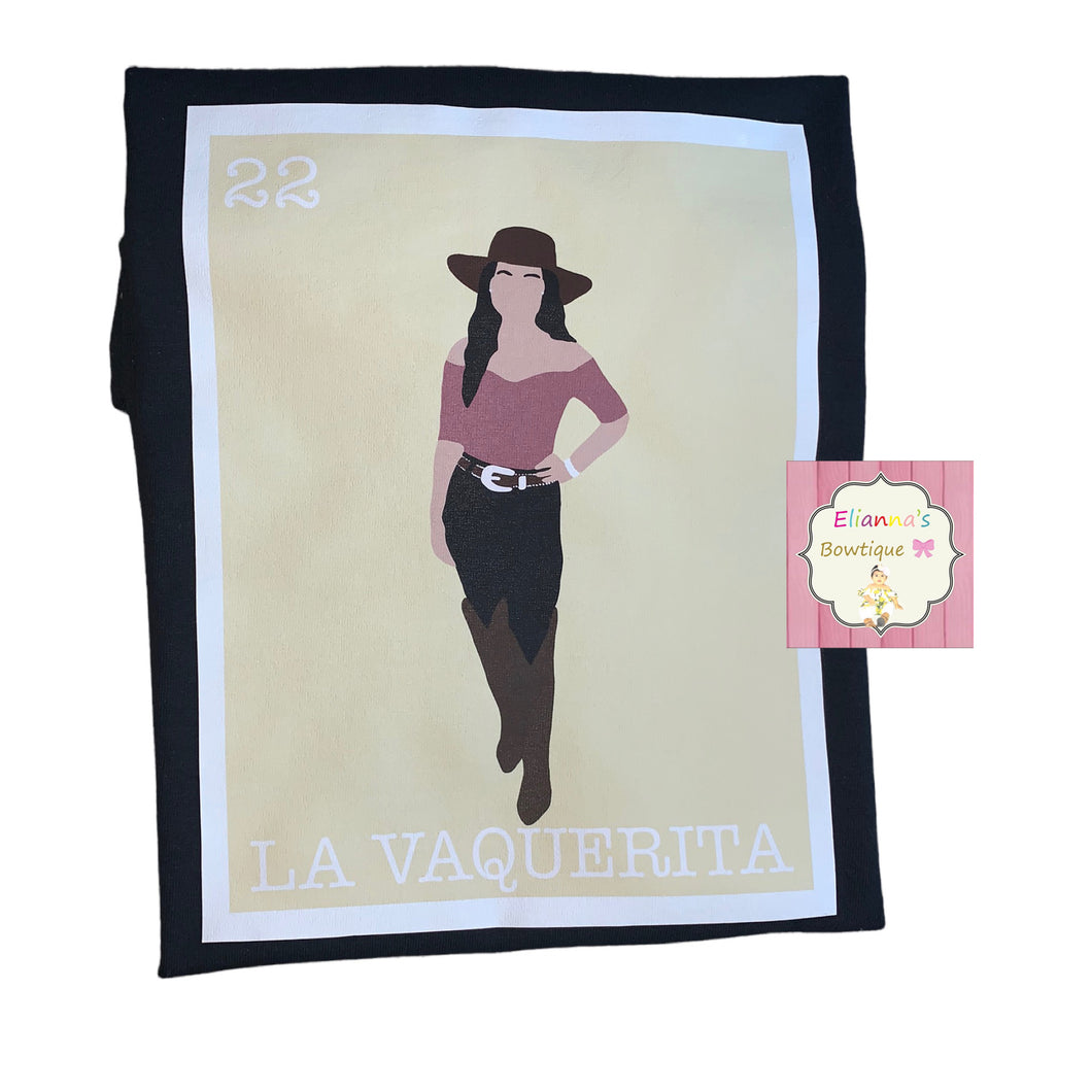 La vaquerita loteria shirt / cowgirl