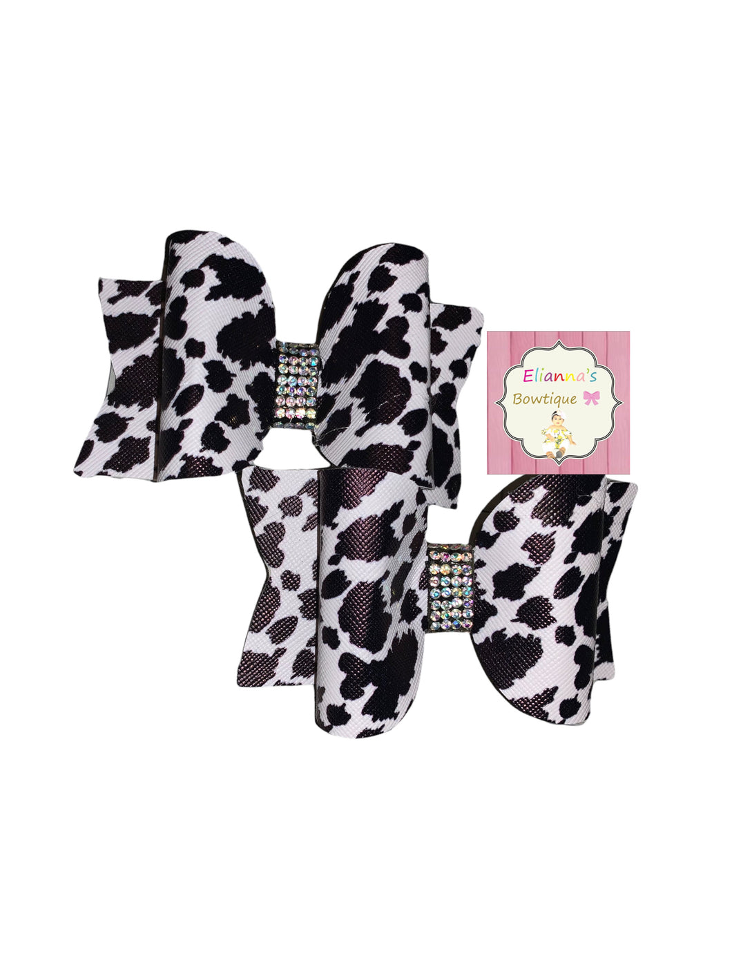 Cow print Piggy tails Set Bows / chongitos / vaca