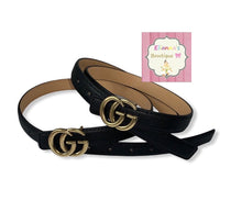 Load image into Gallery viewer, Black GG belt /unisex /baby /toddler/Adult /belts