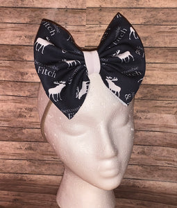 Black headwrap/nylonheadband/bow