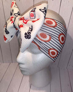 Red Target baby headband /headwrap/shopping