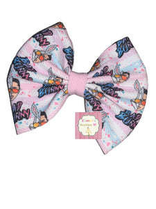 Pink Bad Bunny Headwrap/clip bow