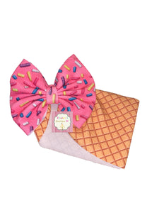 Baby ice cream cone headwrap/Sprinkles headwrap