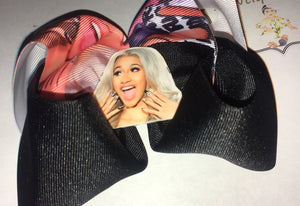 Cardi b Black Hair bow - Elianna's Bowtique