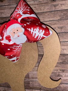 Christmas santa claus hair bow/navidad