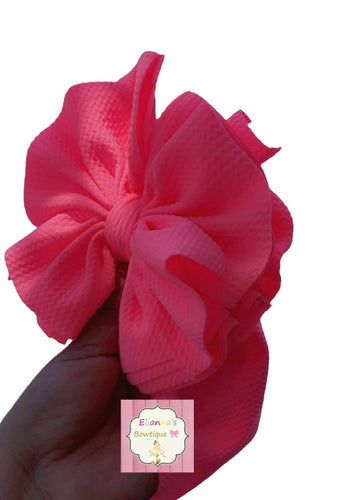 Neon pink  Shredded headwrap/solid headwrap