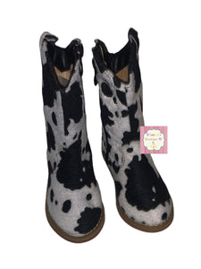 Cow print girls boots/toddler/cowgirl/botas