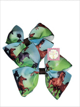 Load image into Gallery viewer, Horses piggy tails set/chongitos/paresitos/ caballos