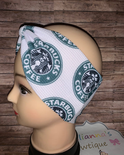 coffee Adult headwrap/headband// Diadema para Adulto