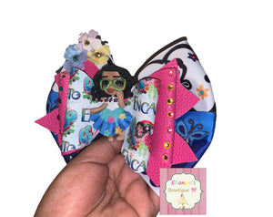 Encanto clay doll hair bow/vinyl/moños