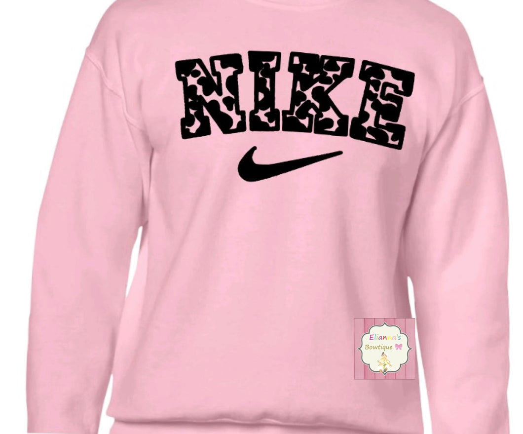 Cow print Crewneck sweatshirt sweater sueter nike