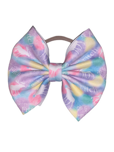 Rainbow multi-color headwrap/nylonheadband/bow