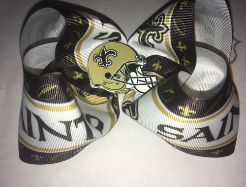 New Orleans Saints Football Hair Bow