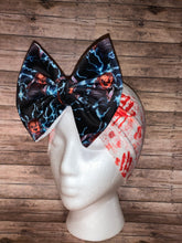 Load image into Gallery viewer, Chucky halloween headwrap/blood/velvet