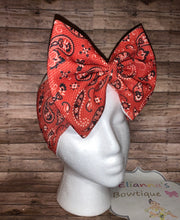 Load image into Gallery viewer, Baby red bandana headwrap/headband