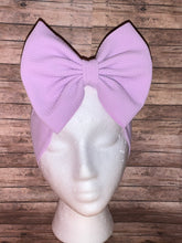 Cargar imagen en el visor de la galería, Lilac solid color baby headwrap/ headband/lila/easter