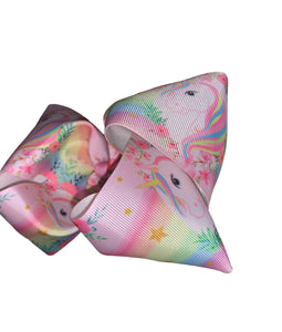 Unicorn Hair bow /moño de unicornio