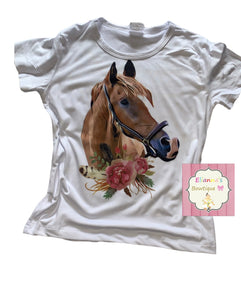 Horse shirt/caballo/floral/caballos/baby/toddler/adult