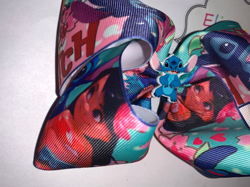Lilo and stitch hair bow - Elianna's Bowtique
