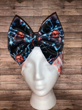 Load image into Gallery viewer, Chucky halloween headwrap/blood/velvet