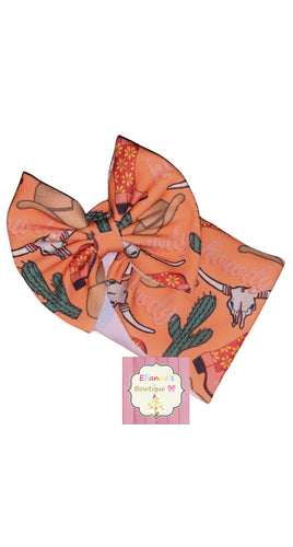 Baby howdy longhorn headwrap/bull