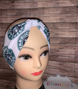 coffee Adult headwrap/headband// Diadema para Adulto