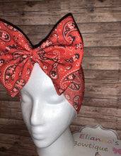 Load image into Gallery viewer, Baby red bandana headwrap/headband