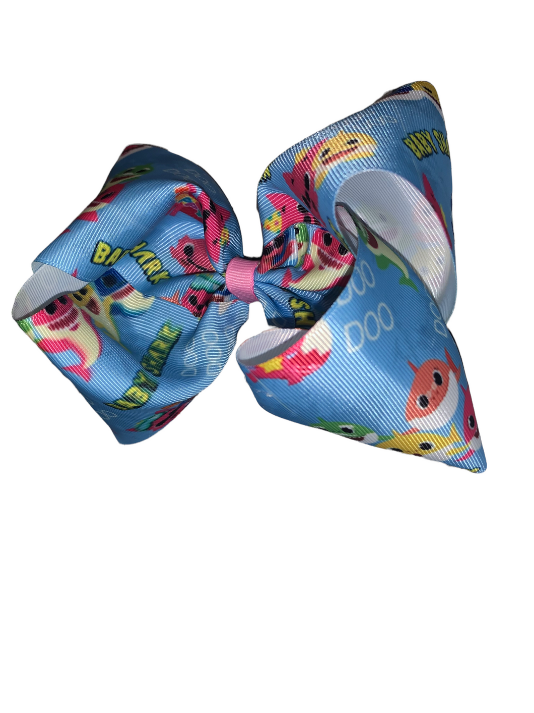 Baby shark hair bow - Elianna's Bowtique