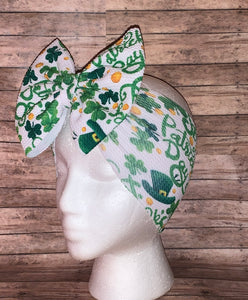 St Patrick's Day headwrap/nylonheadband/bow