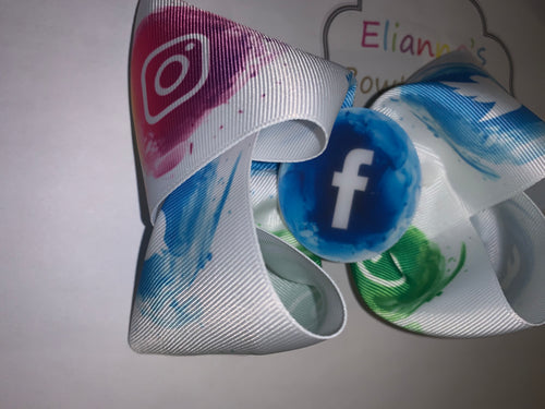 Facebook ,instagram snap and whatsapp Hair bow