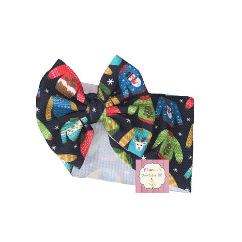 Ugly Christmas sweater headwrap/navidad