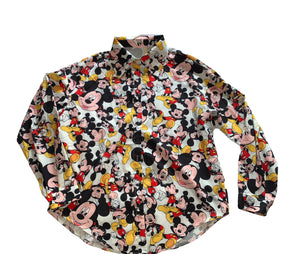 Woman mickey button up shirt/