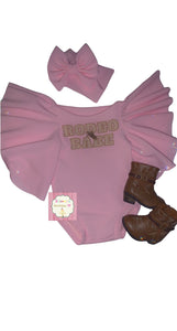 Light pink Rodeo Babe bell sleeve shirt / rosita
