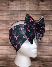 Load image into Gallery viewer, In october we wear pink /breast cancer awareness headwrap/headband