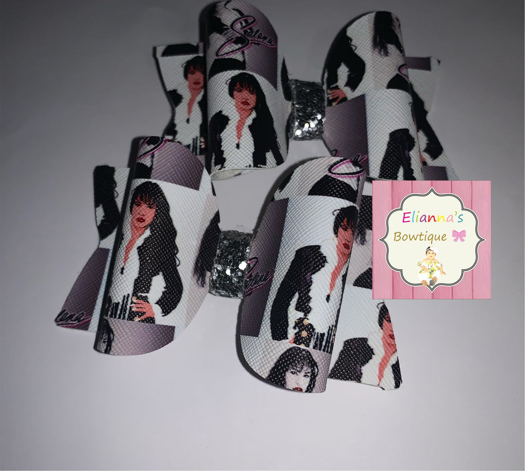 Selena quintanilla Piggy tails Set bows/pares/vinyl/chongitos