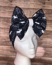 Load image into Gallery viewer, Black headwrap/nylonheadband/bow