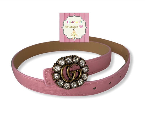 Pink GG belt /unisex /baby / toddler/belts