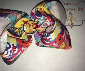 Pokemon & Pikachu Hair bow