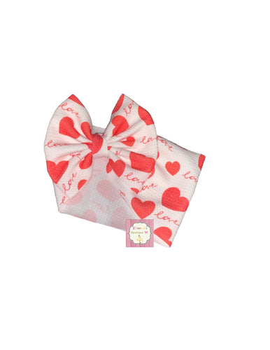 Valentine's day headwrap/ hearts/ corazones