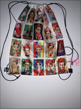 Cargar imagen en el visor de la galería, Frida kahlo Drawstring backpack /bolsa/ bag - Elianna&#39;s Bowtique