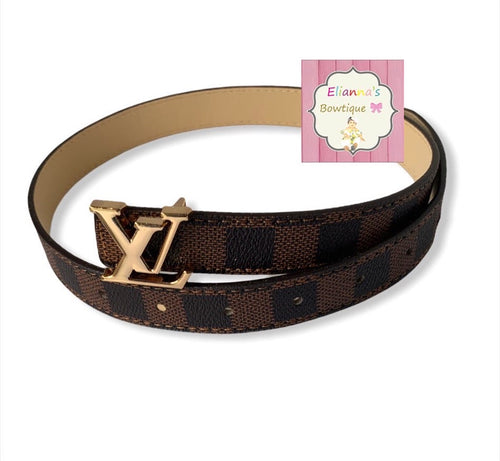 Brown Squares LV belt /unisex /baby / toddler/belts