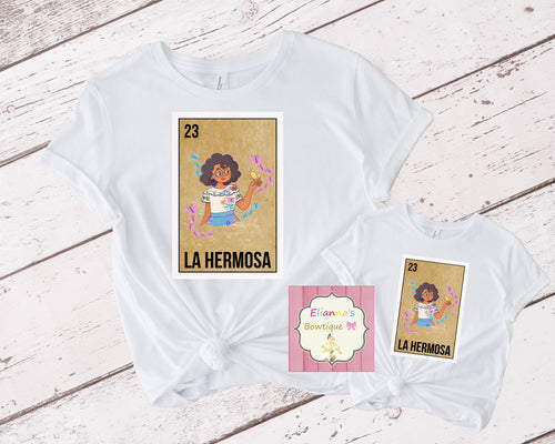 Encanto Mirabel loteria shirt/ La hermosa