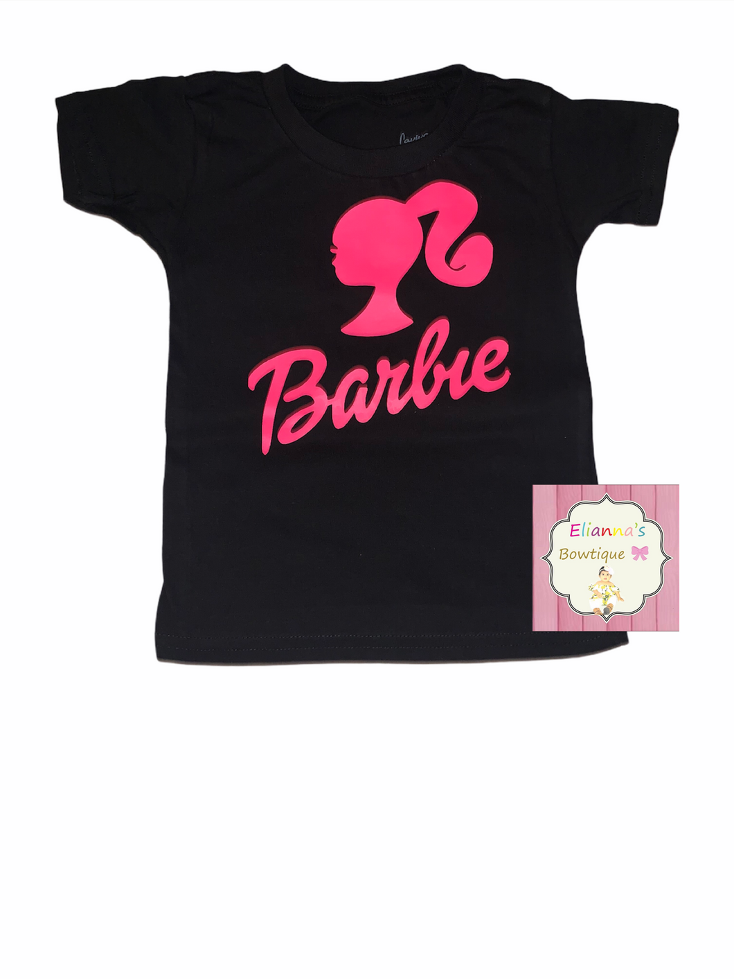 Barbie doll black shirt/ toddler/ adult