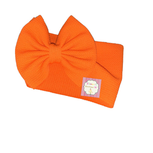 Orange solid color baby headwrap