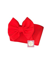 Cargar imagen en el visor de la galería, Red baby headwrap/ solid color headwrap/rojo